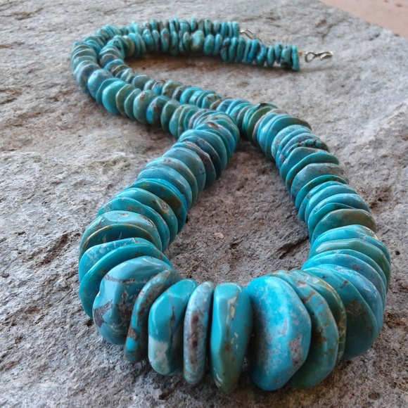 Jewelry - Sterling silver Genuine TURQUOISE necklace